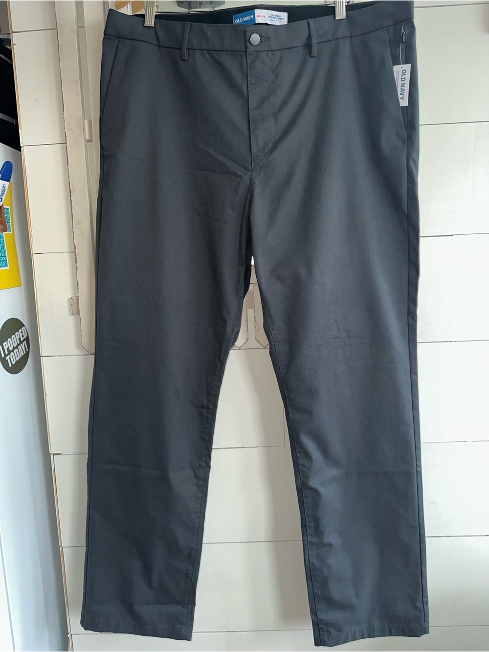 Old Navy Men's Dark Charcoal Straight Chinos